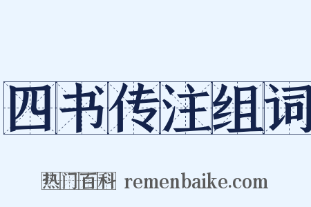 四书传注组词是什么意思的图片